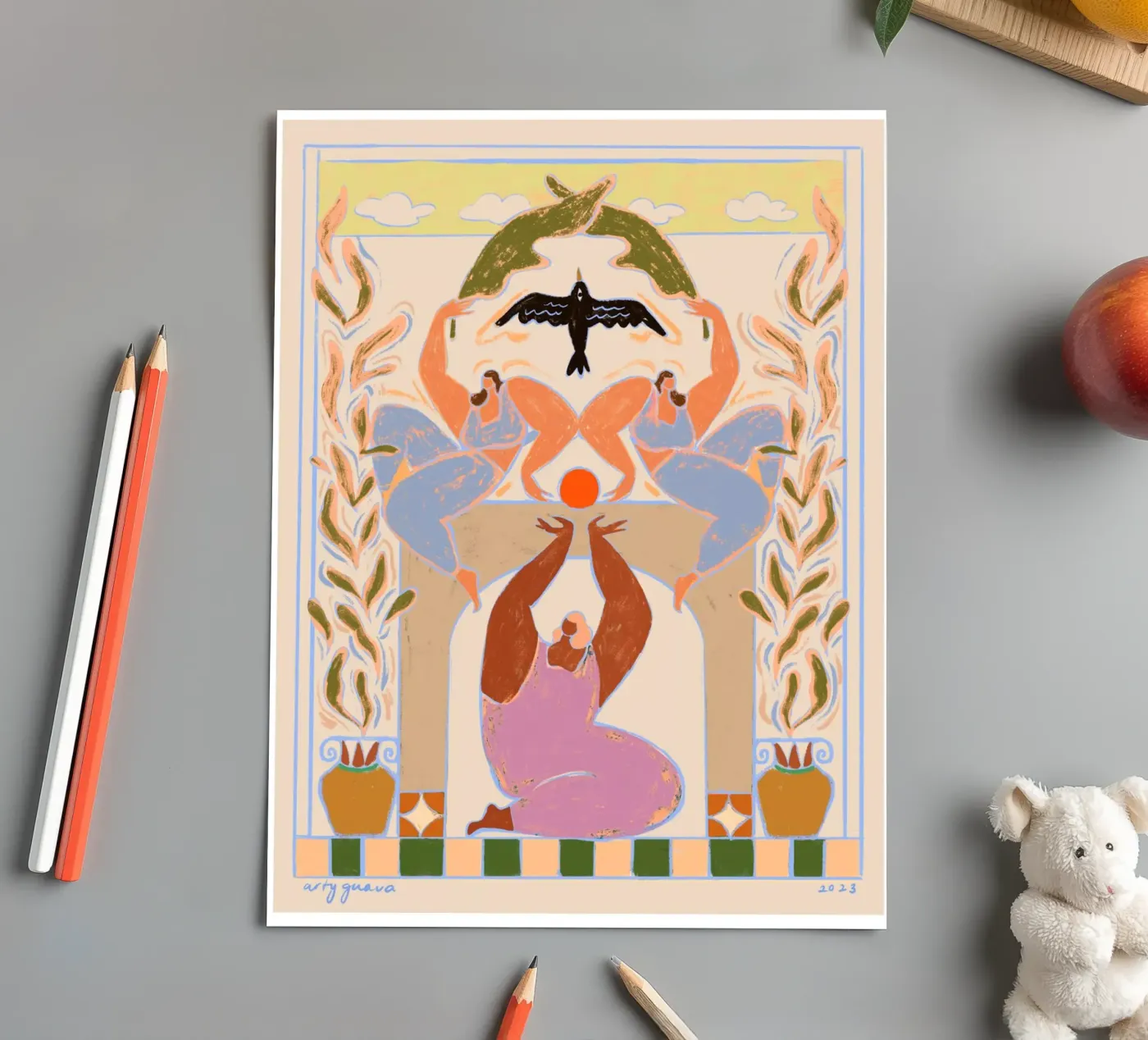 Taking Flight sticker sheet by Arty Guava
