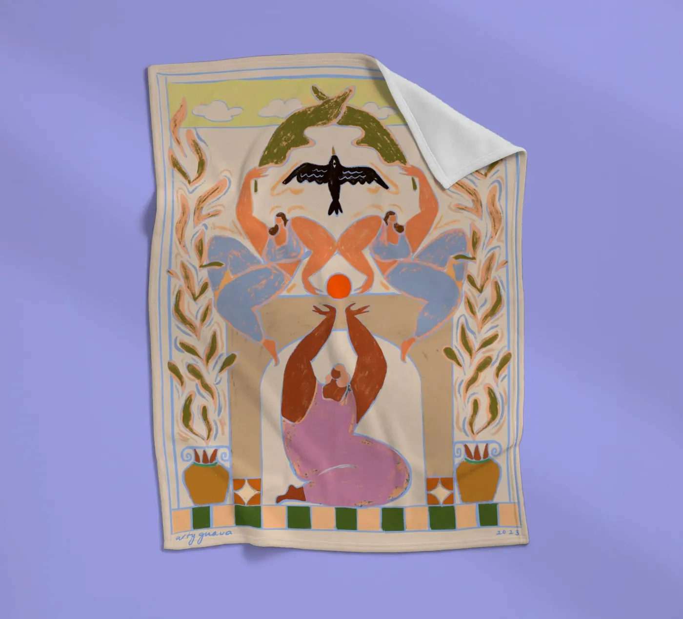 Taking Flight Fleecedecke von Arty Guava