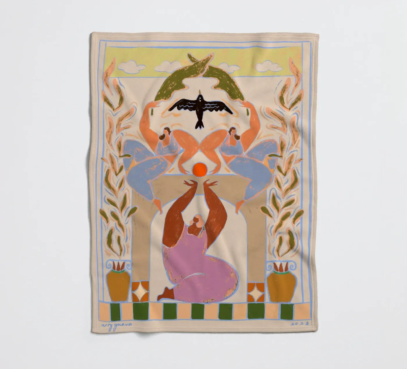 Taking Flight Fleecedecke von Arty Guava