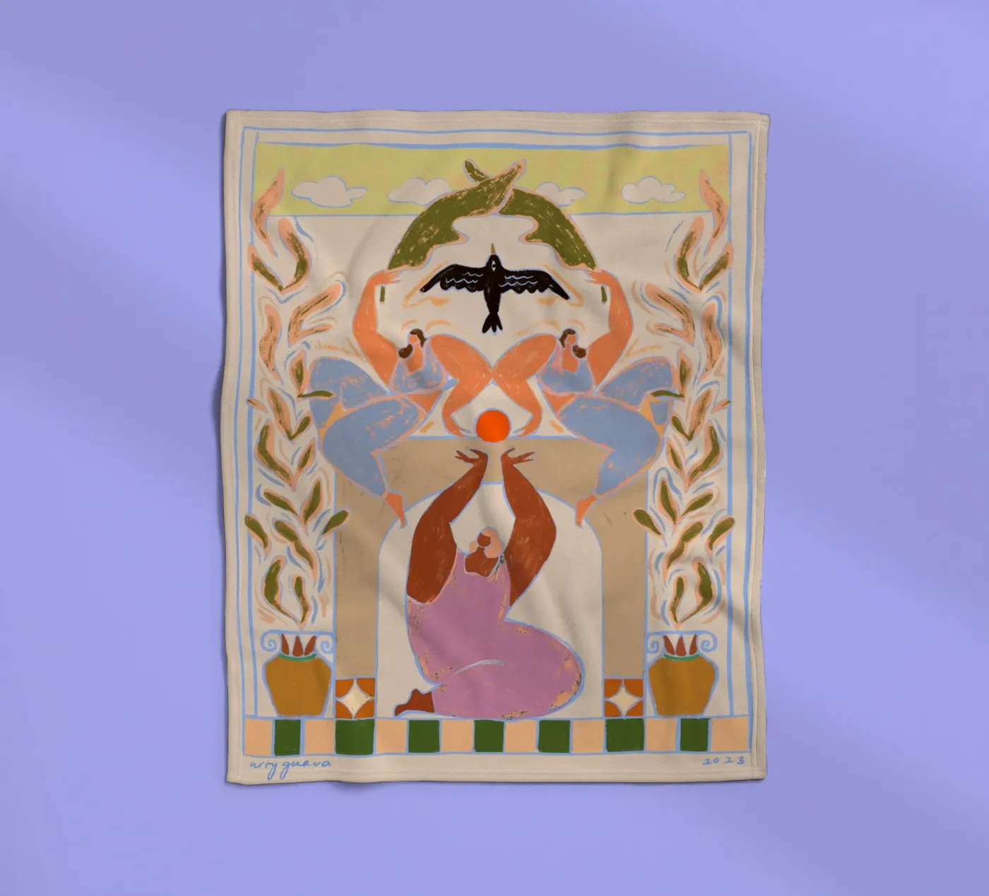 Taking Flight Fleecedecke von Arty Guava