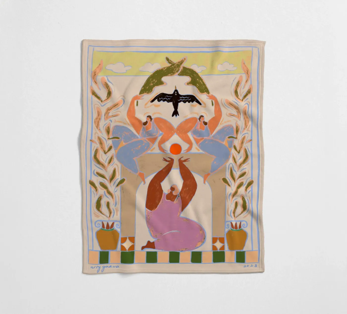 Taking Flight Fleecedecke von Arty Guava