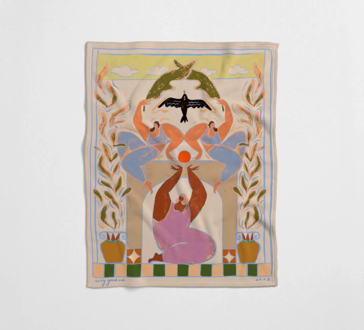 Taking Flight Fleecedecke von Arty Guava