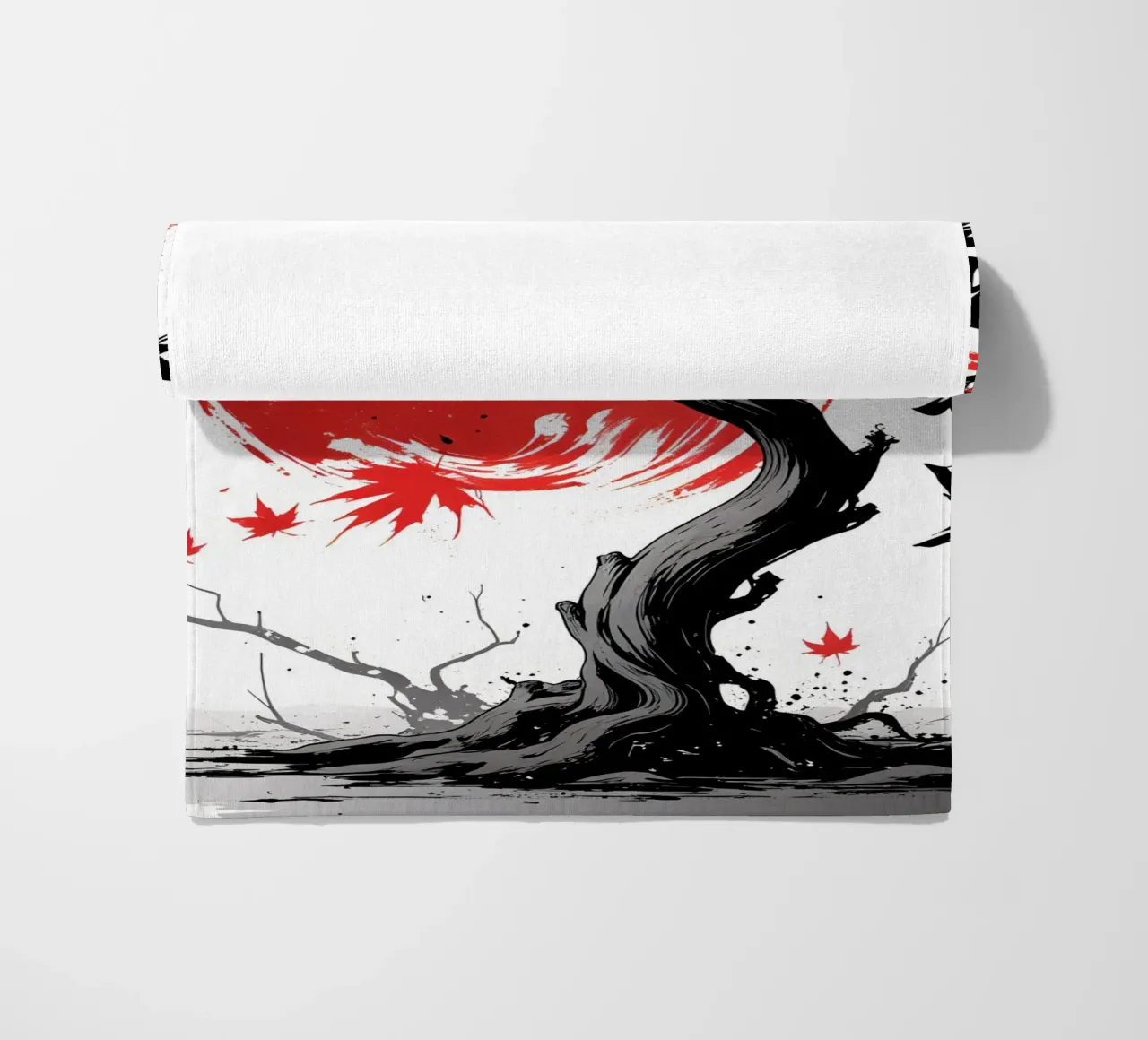 Japanese Style Crane and Tree telo mare da Jeff Studio