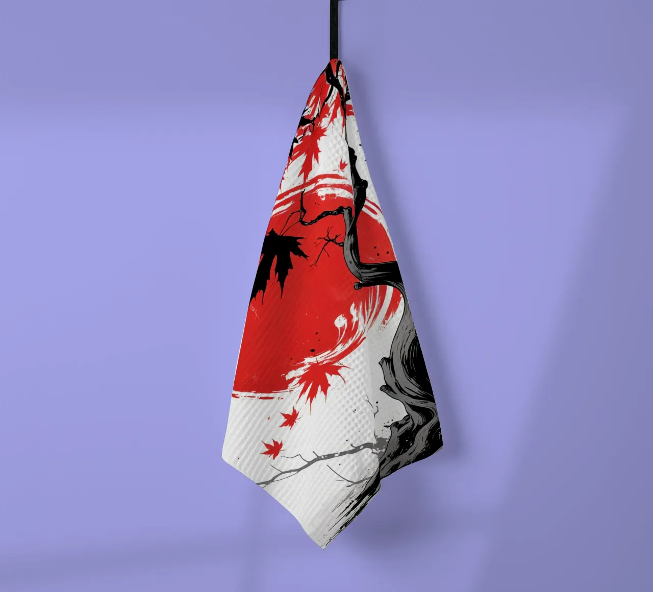Japanese Style Crane and Tree canovaccio da cucina da Jeff Studio
