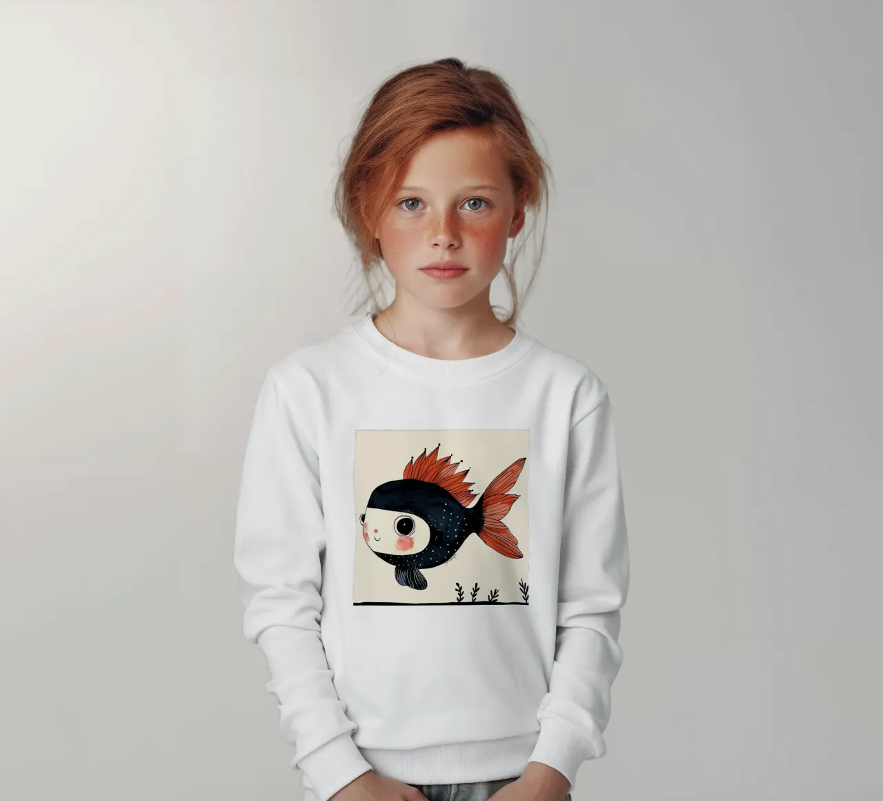 Pesce allegro felpa bambino da DaarbyN
