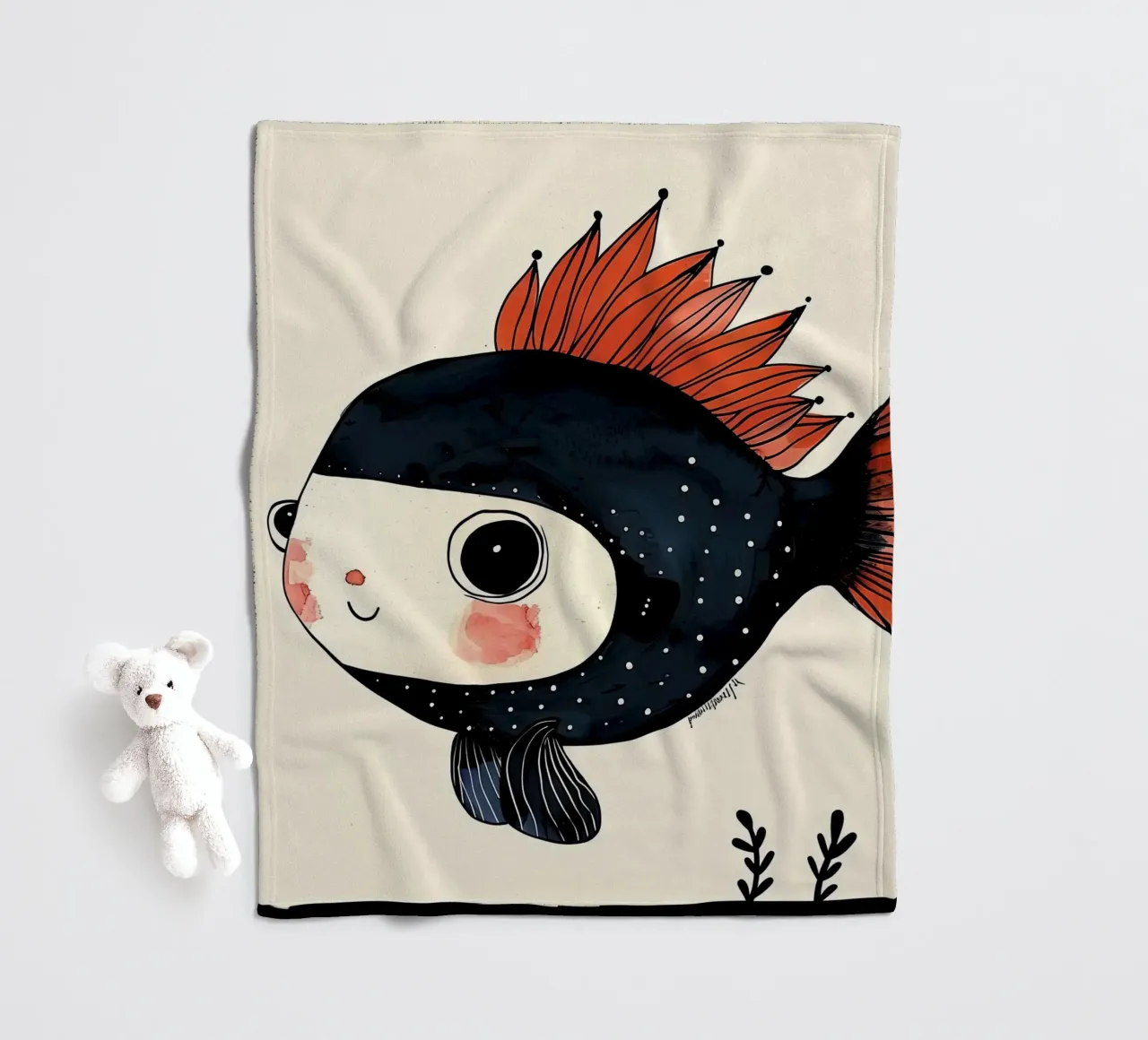 Pesce allegro coperta in pile da DaarbyN