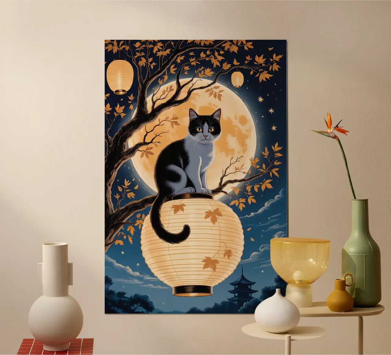 Cute Cat in Moonlight poster da Jeff Studio
