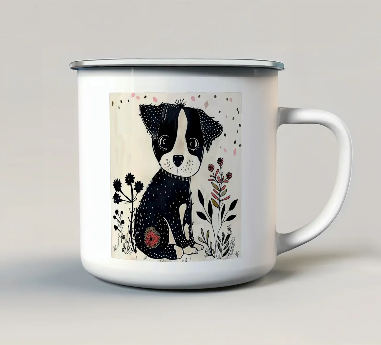 Cucciolo maculato tazza in smalto da DaarbyN