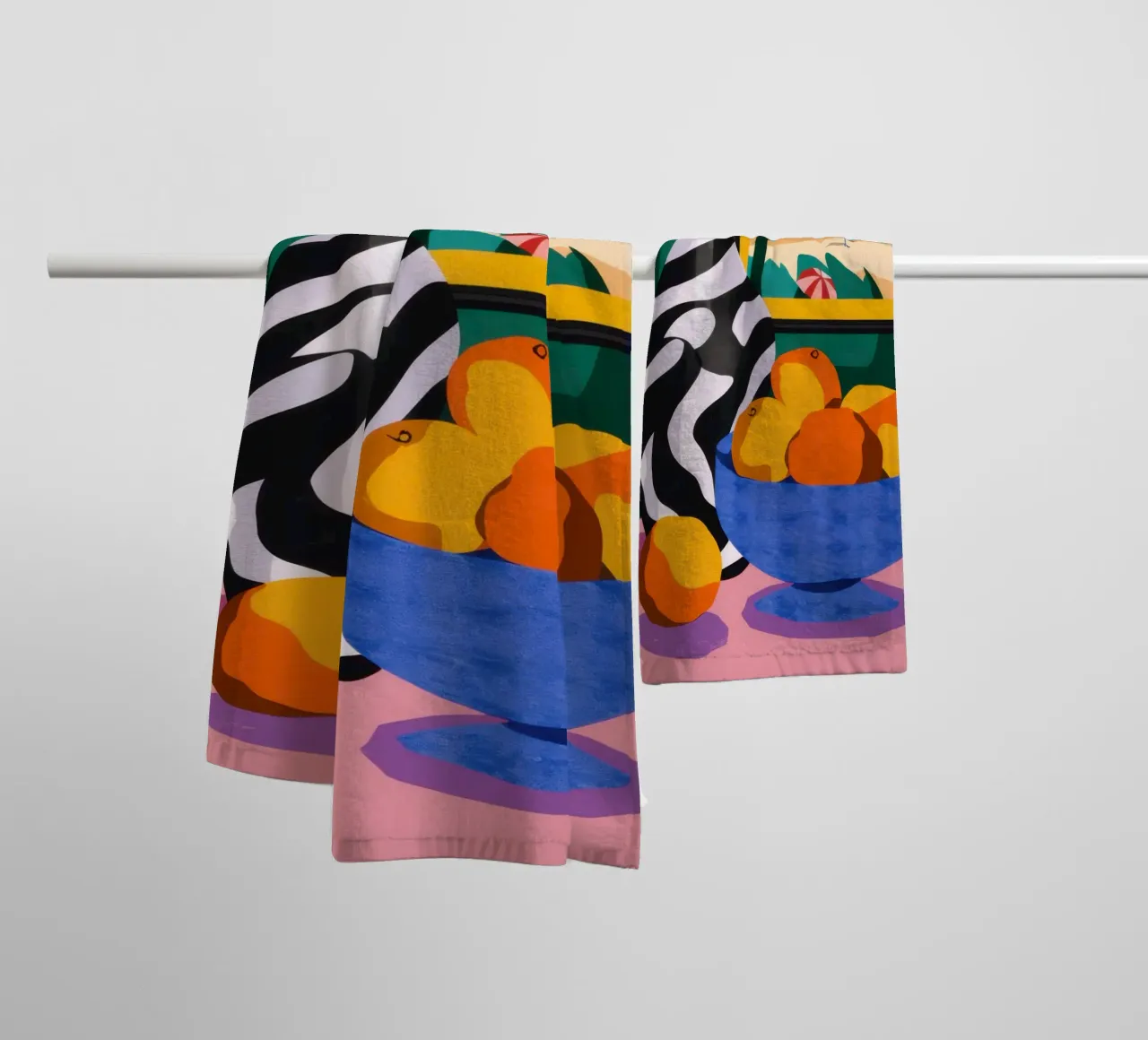 Window with Oranges towel by Irish Strokes