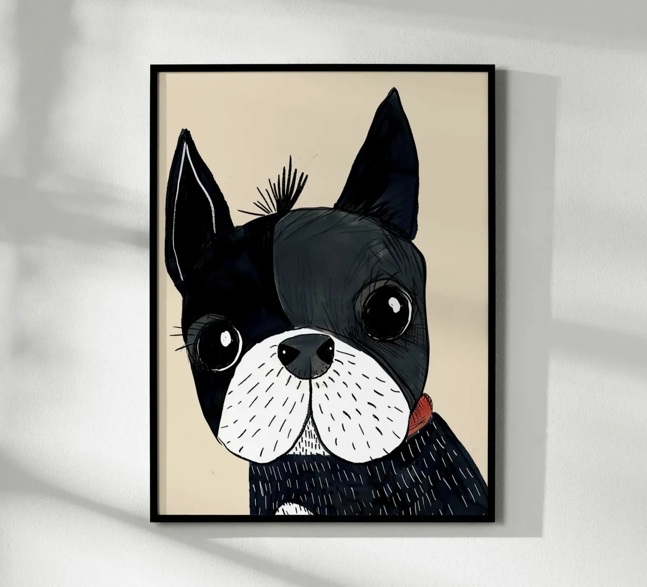 Cucciolo curioso poster con telaio in alluminio da DaarbyN