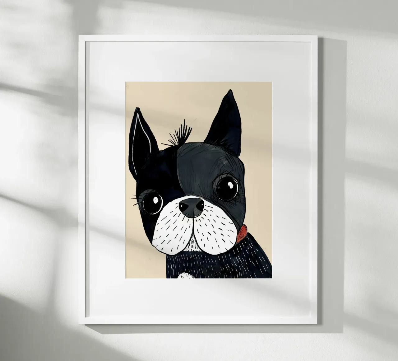 Cucciolo curioso poster con telaio in alluminio da DaarbyN
