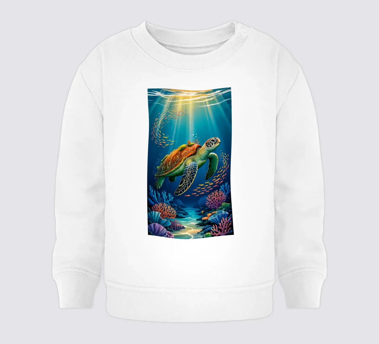Turtle in a Beautiful Sea felpa neonato da Jeff Studio