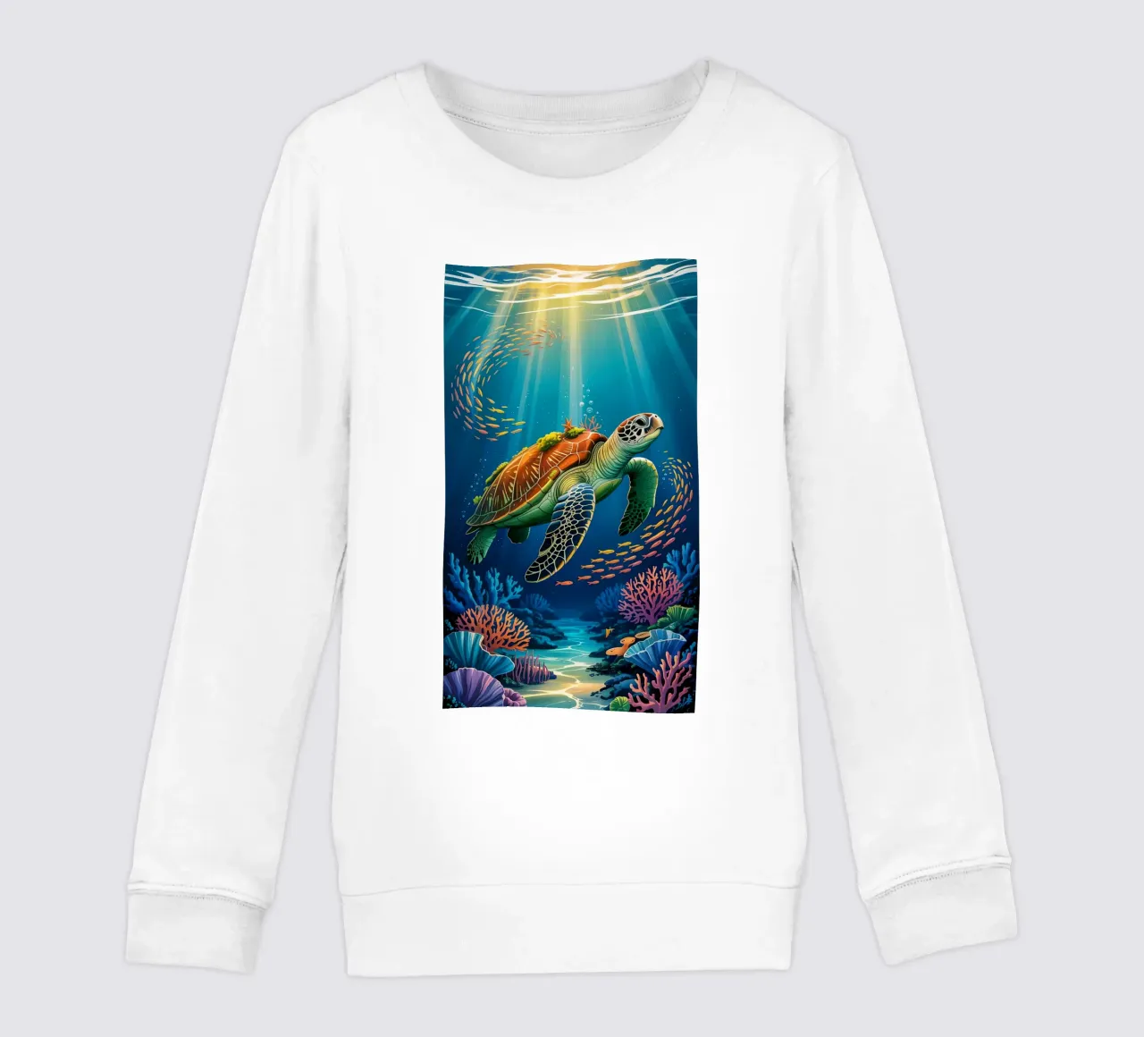 Turtle in a Beautiful Sea felpa bambino da Jeff Studio