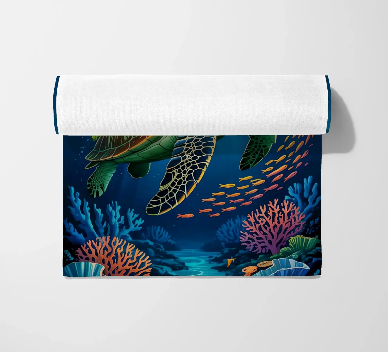 Turtle in a Beautiful Sea telo mare da Jeff Studio