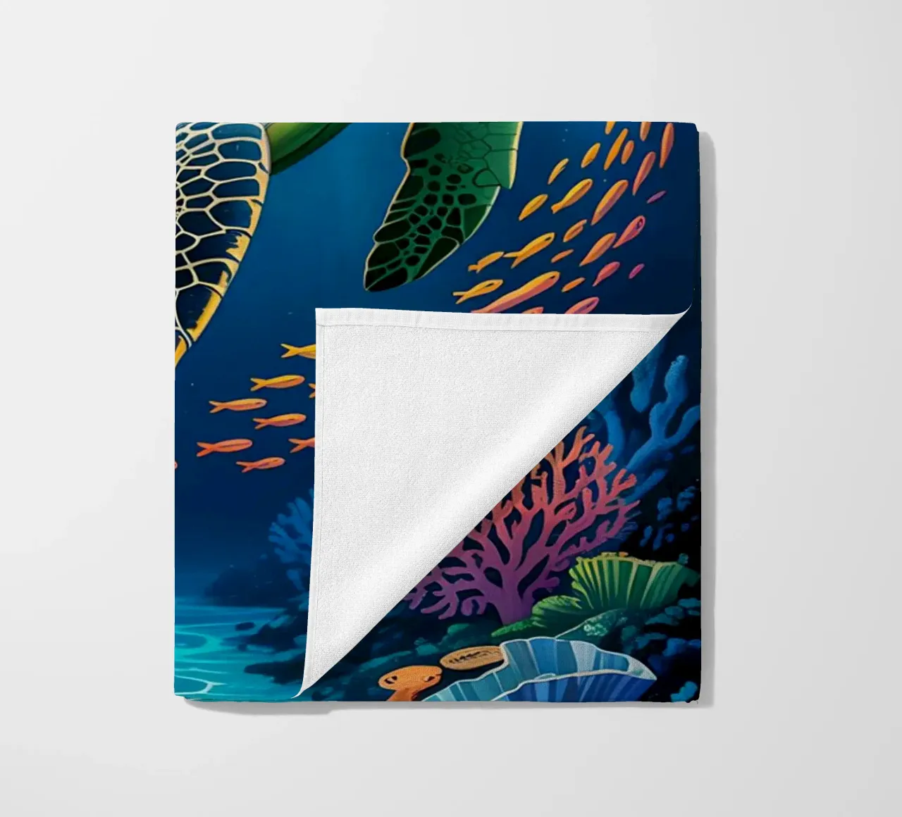 Turtle in a Beautiful Sea telo mare da Jeff Studio