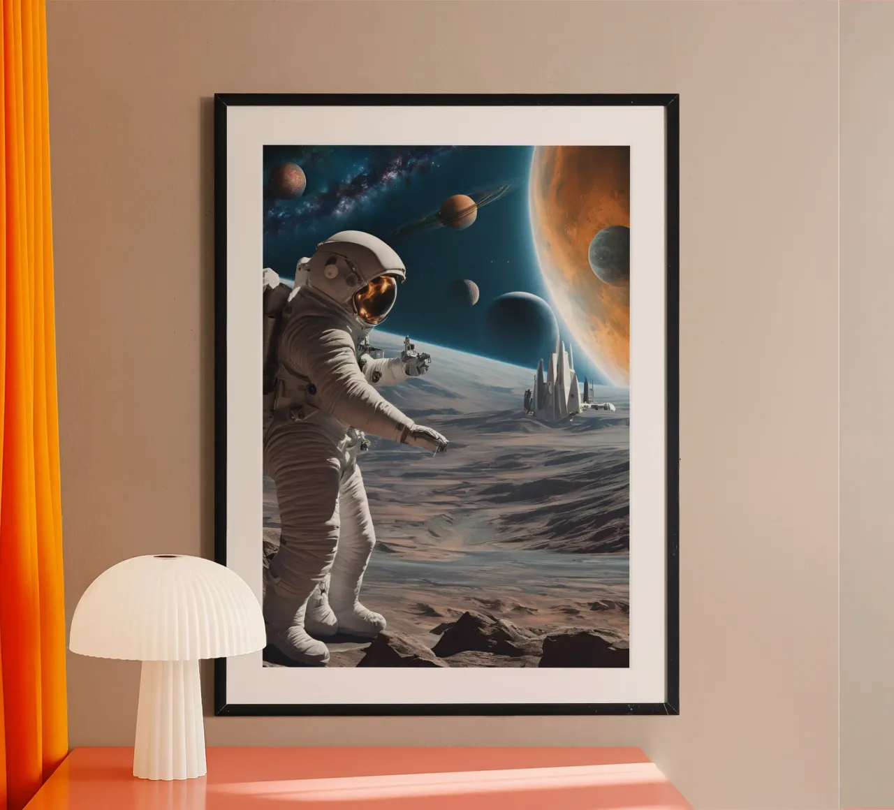 Space World poster con telaio in plastica da Poster Dreams