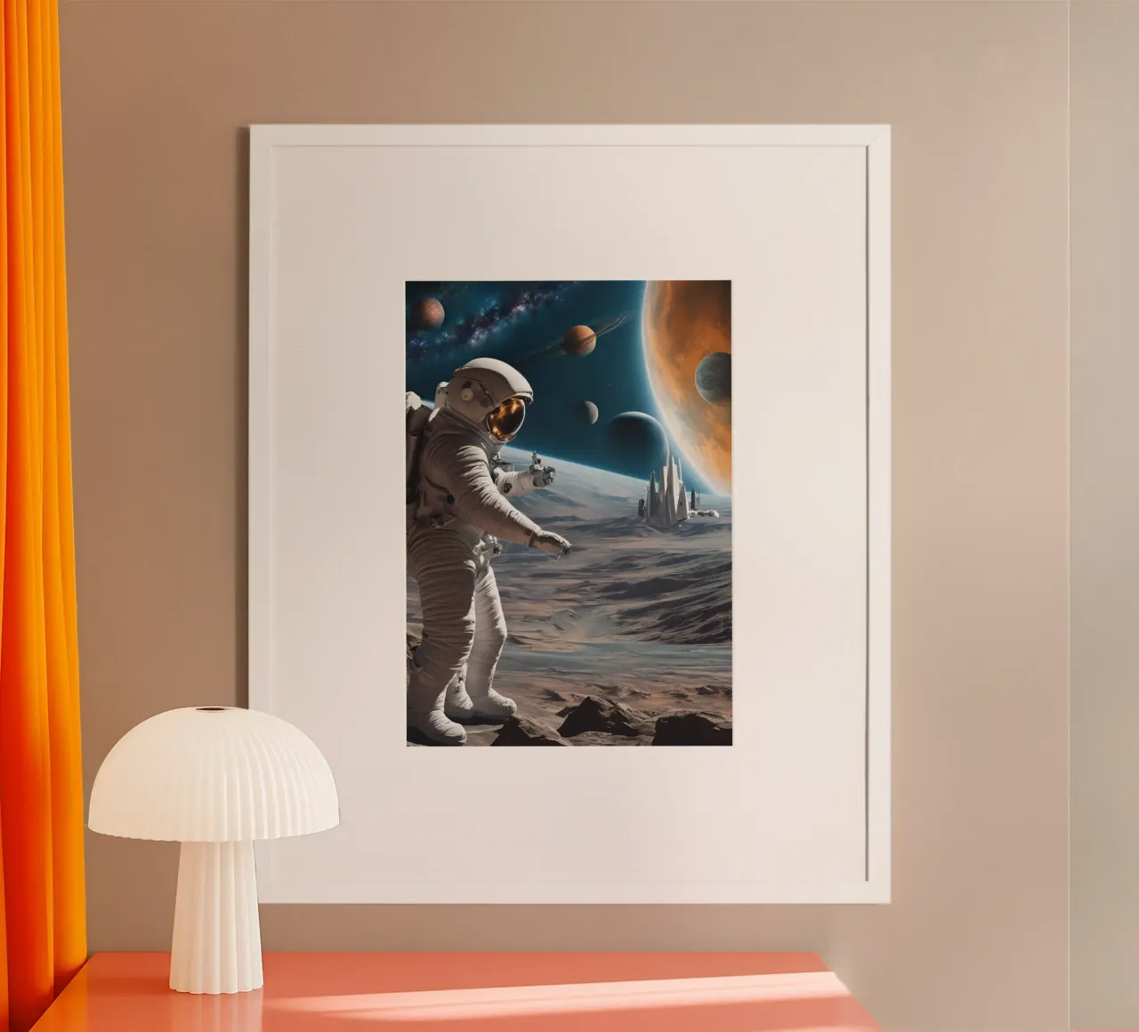 Space World poster con telaio in plastica da Poster Dreams