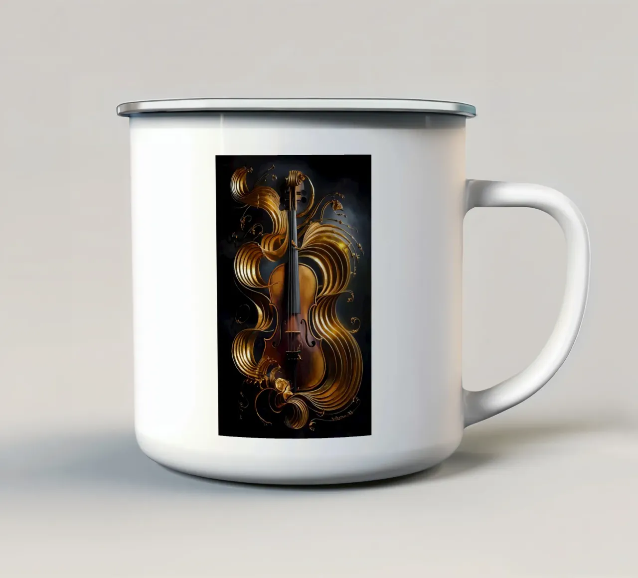 Beautiful Violin tazza in smalto da Jeff Studio