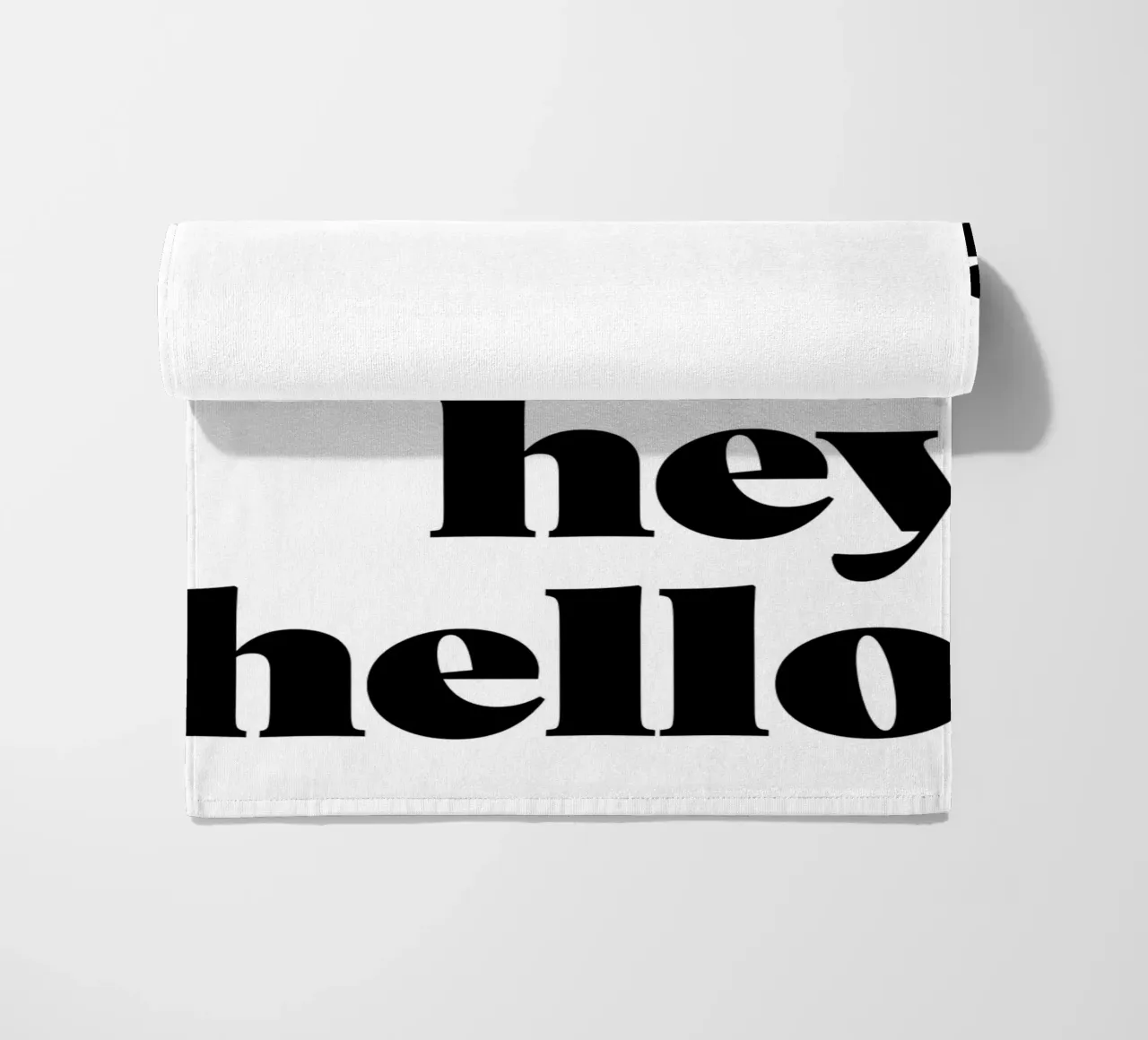 "hi. hey. hello." telo mare da Type & Tape