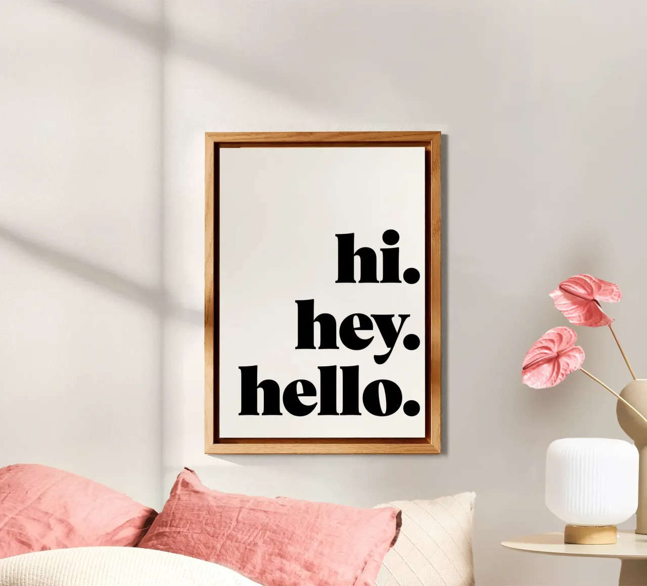 "hi. hey. hello." alluminio dibond da Type & Tape