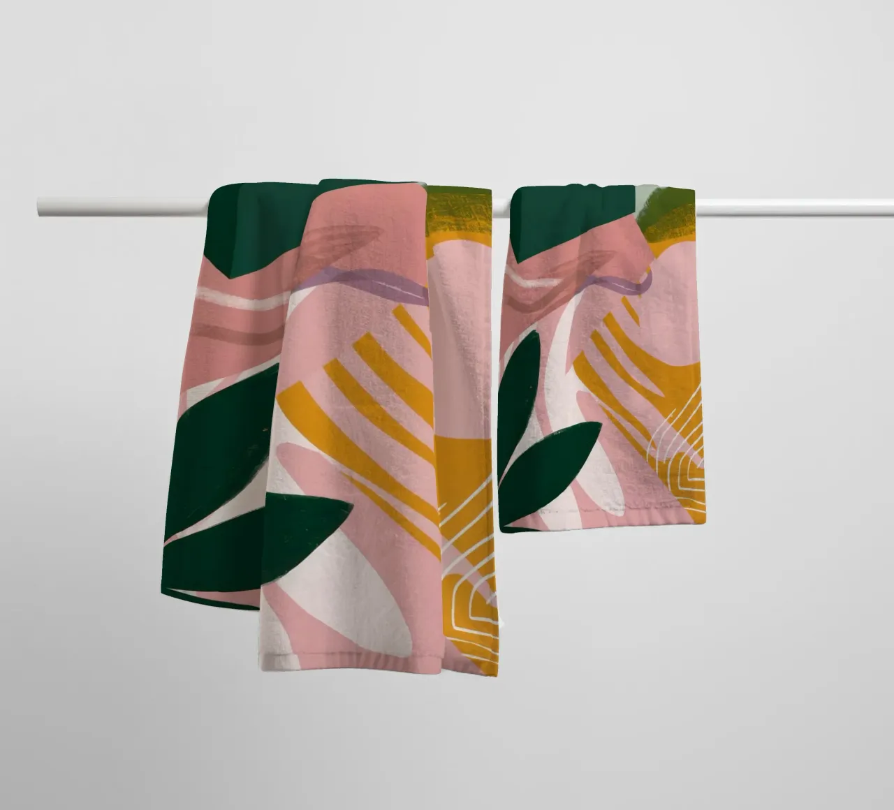 Soft Shape Abstract towel by Irish Strokes
