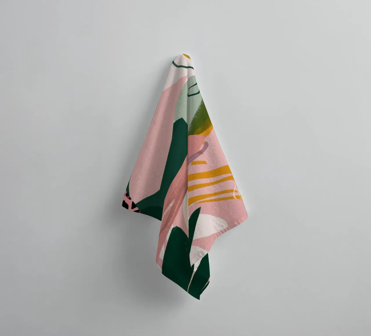 Soft Shape Abstract towel by Irish Strokes