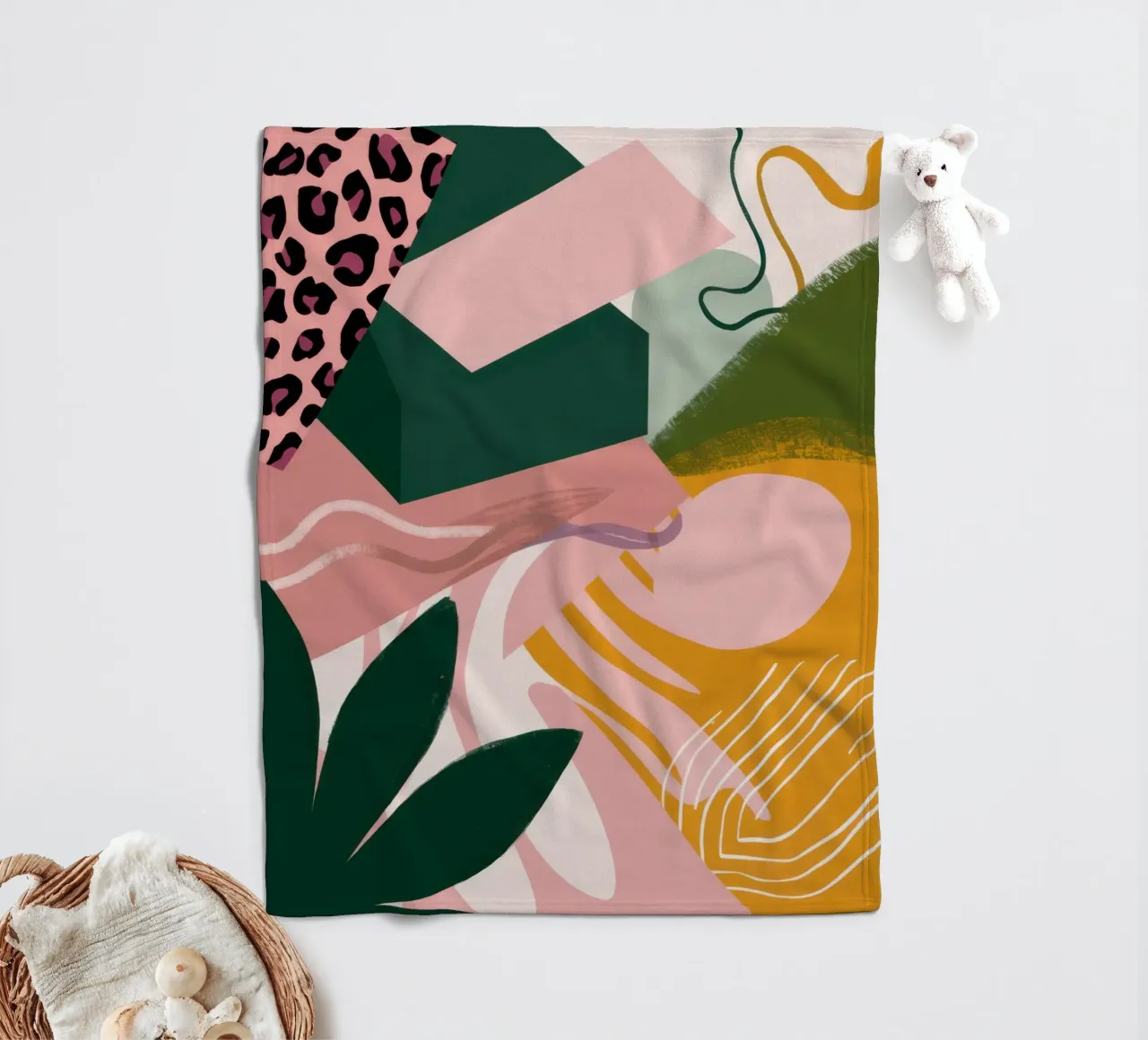 Zachte Vorm Abstract fleecedeken van Irish Strokes