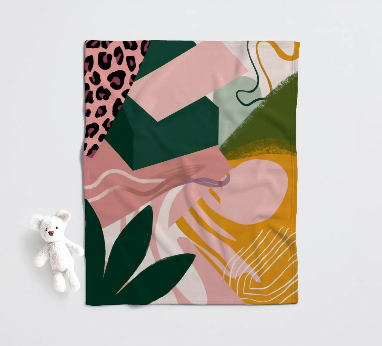 Zachte Vorm Abstract fleecedeken van Irish Strokes