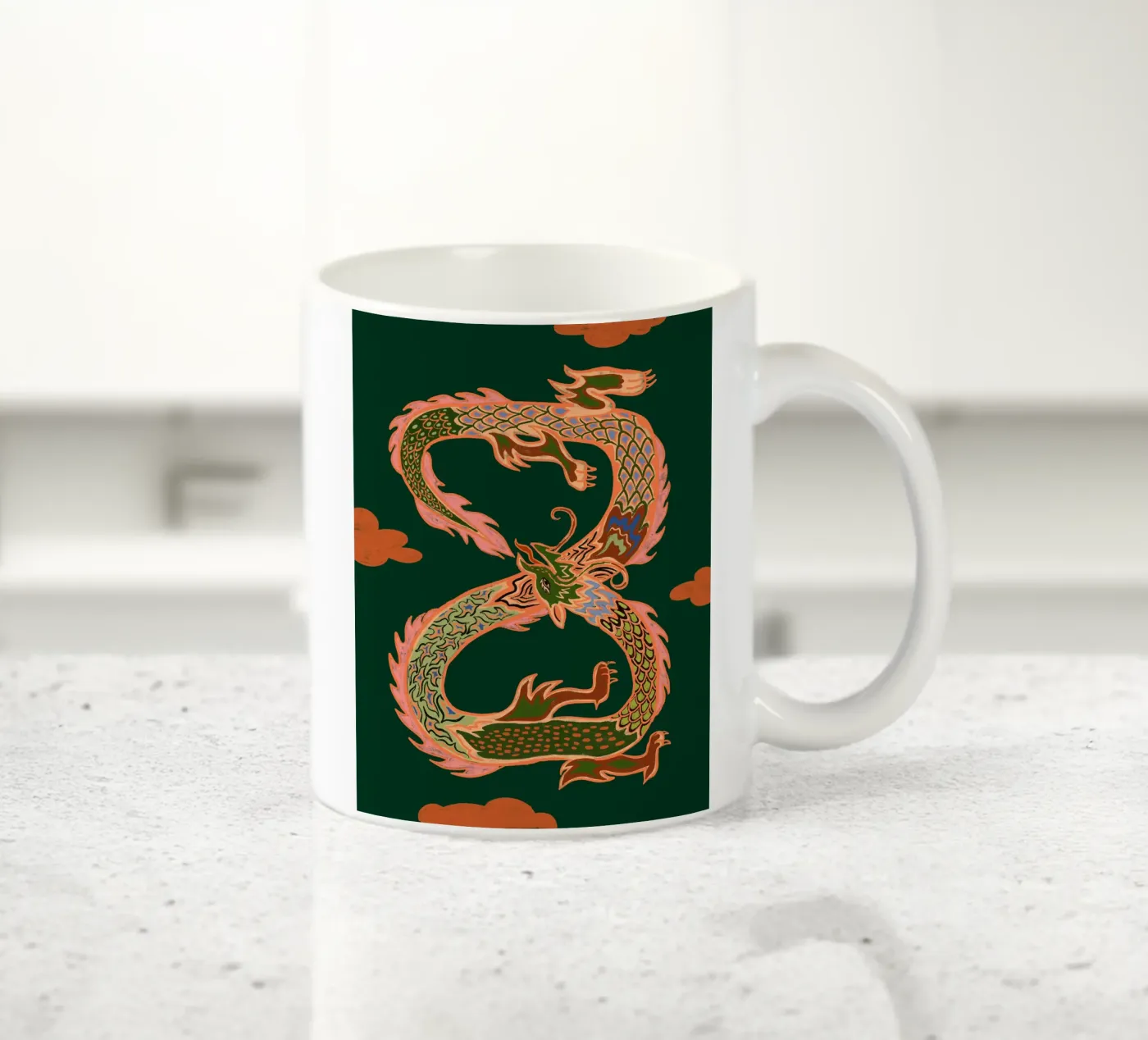 Infinity Dragon ceramic mug by Arty Guava