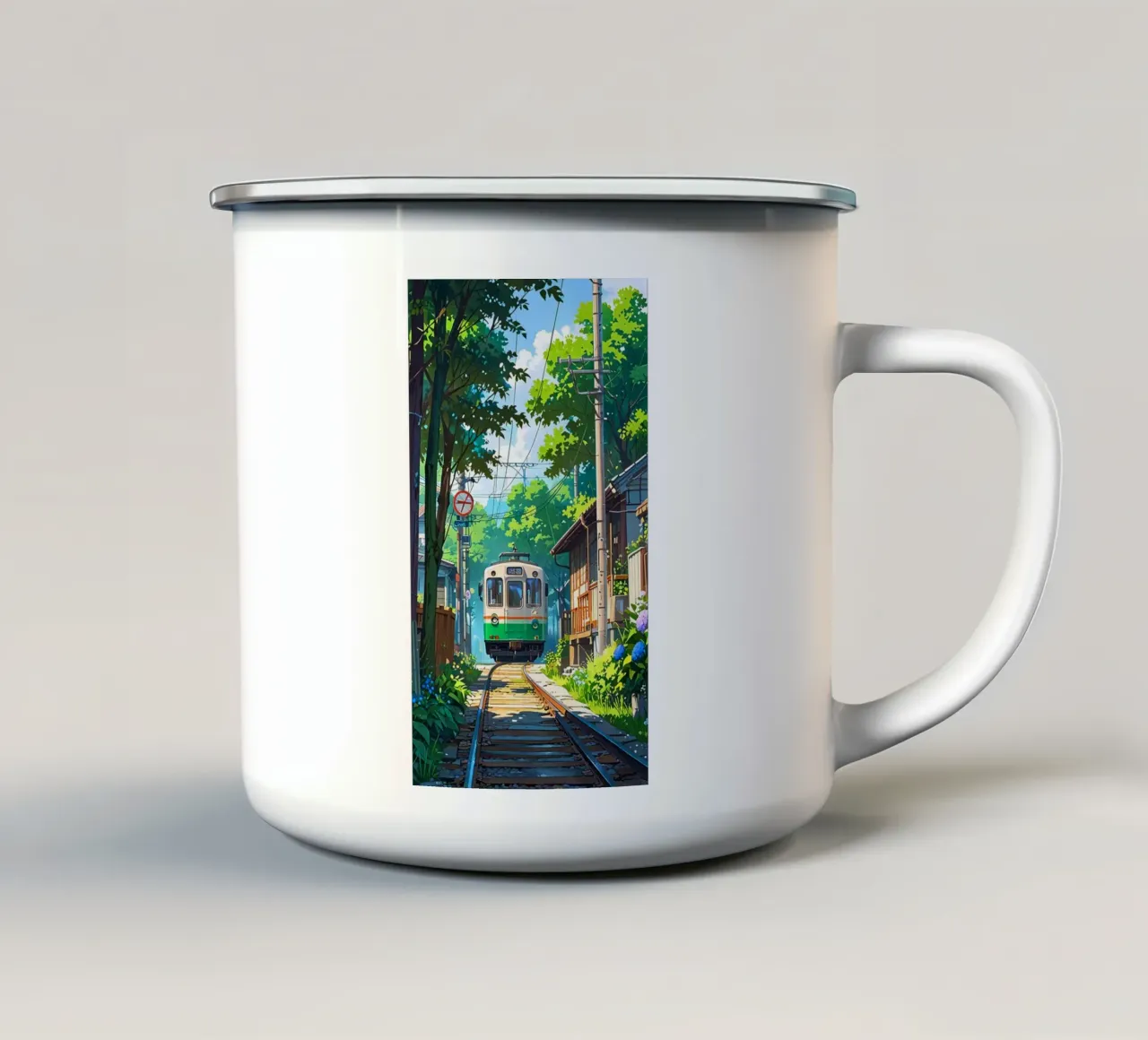 Train With Japan  Vibes tazza in smalto da Jeff Studio