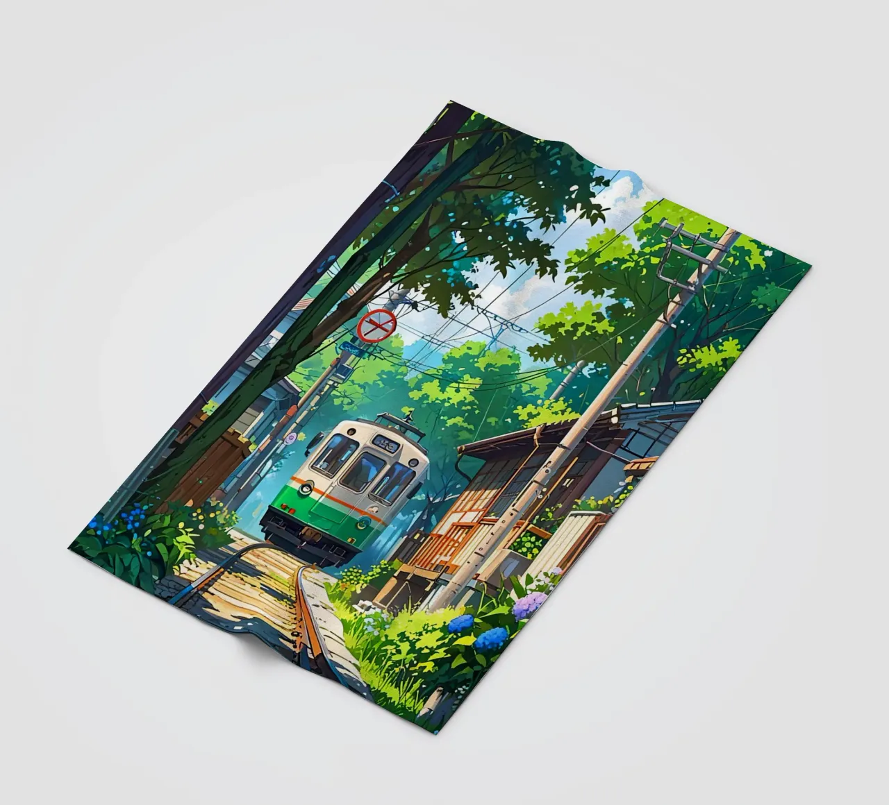 Train With Japan  Vibes coperta in pile da Jeff Studio