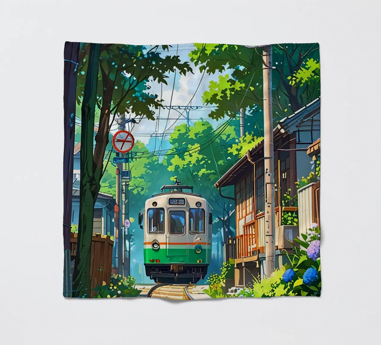 Train With Japan  Vibes coperta in pile da Jeff Studio