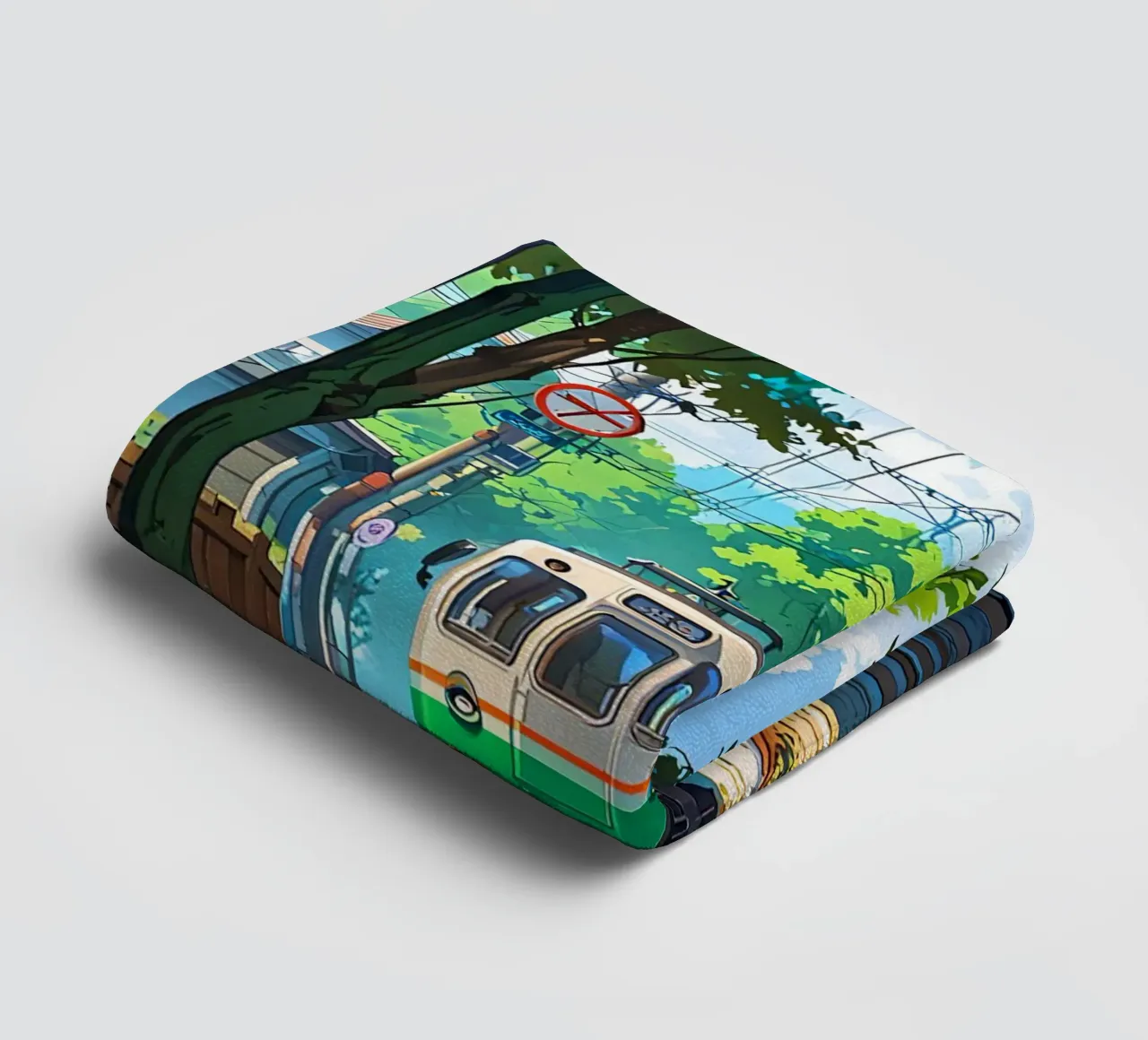 Train With Japan  Vibes asciugamano da bagno da Jeff Studio