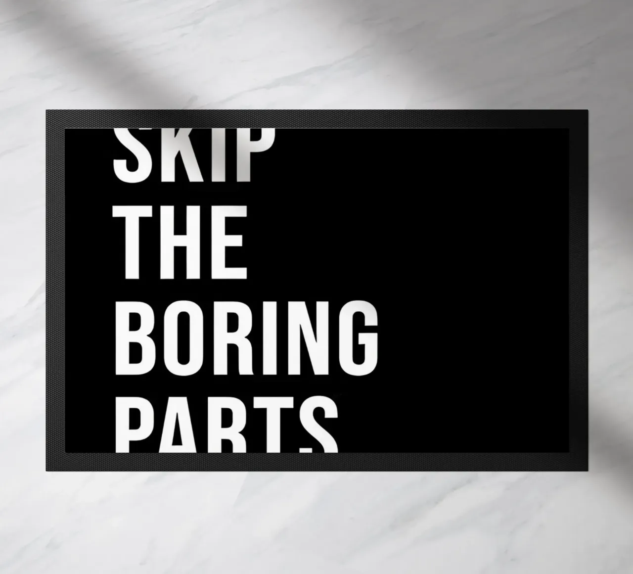 "SKIP THE BORING PARTS." zerbino da Type & Tape