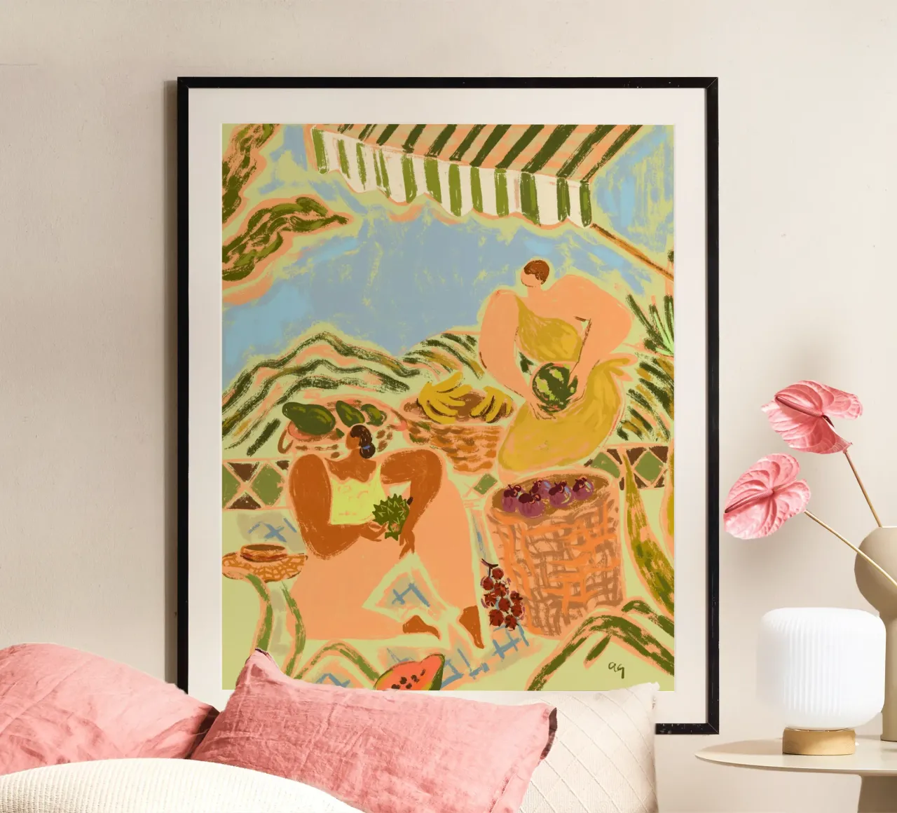 Fruit Stand poster con telaio in plastica da Arty Guava