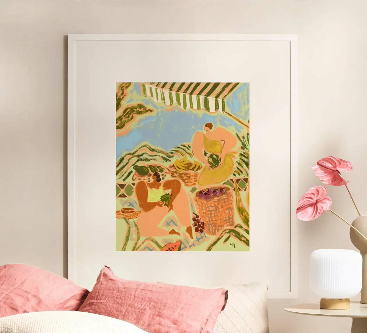 Fruit Stand poster con telaio in plastica da Arty Guava