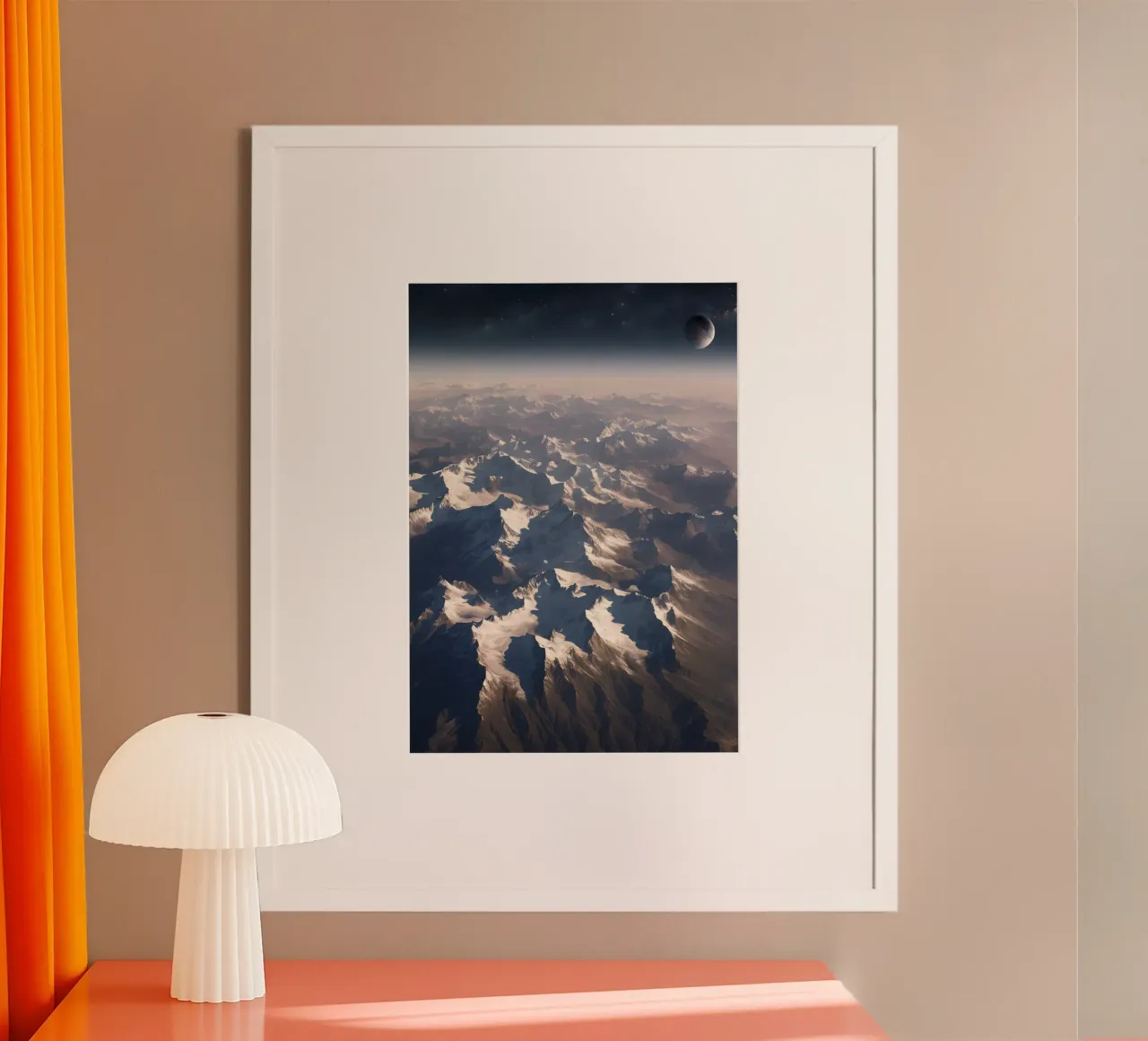 Die Berge von oben poster da Poster Dreams