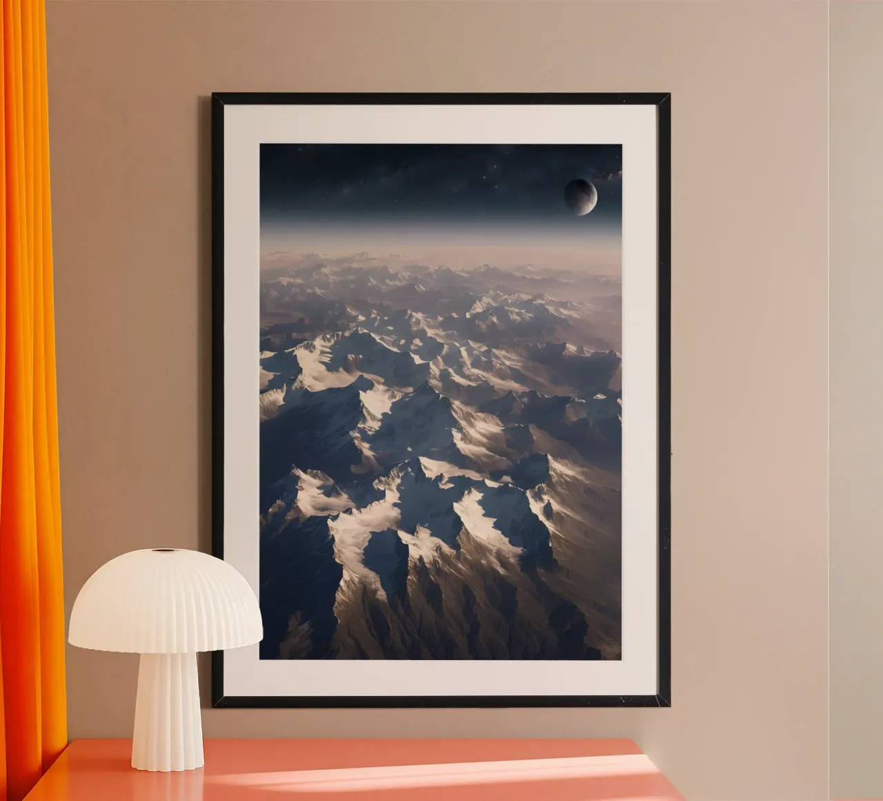 Die Berge von oben poster da Poster Dreams