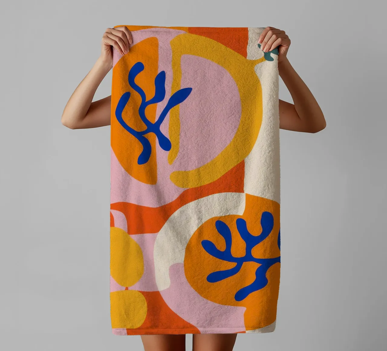 Joyful Jumble of Shapes towel by Luna Aura