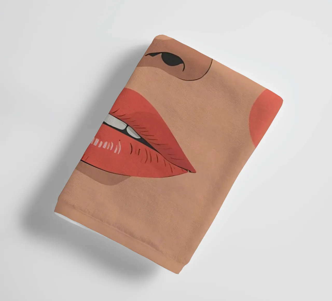 Geometric Portrait of Woman's Face with Differently Colored towel by DesignDoodle