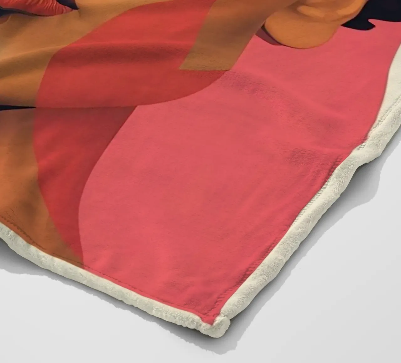 Ritratto di donna geometrica moderna con schema di colori diviso coperta in pile da DesignDoodle