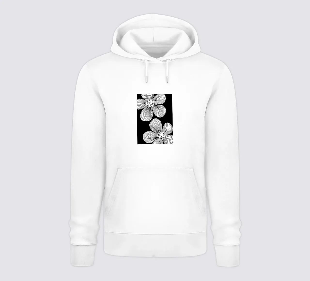 Blossom lines - Linienzeichnung Line Art felpa con cappuccio da BAINAI