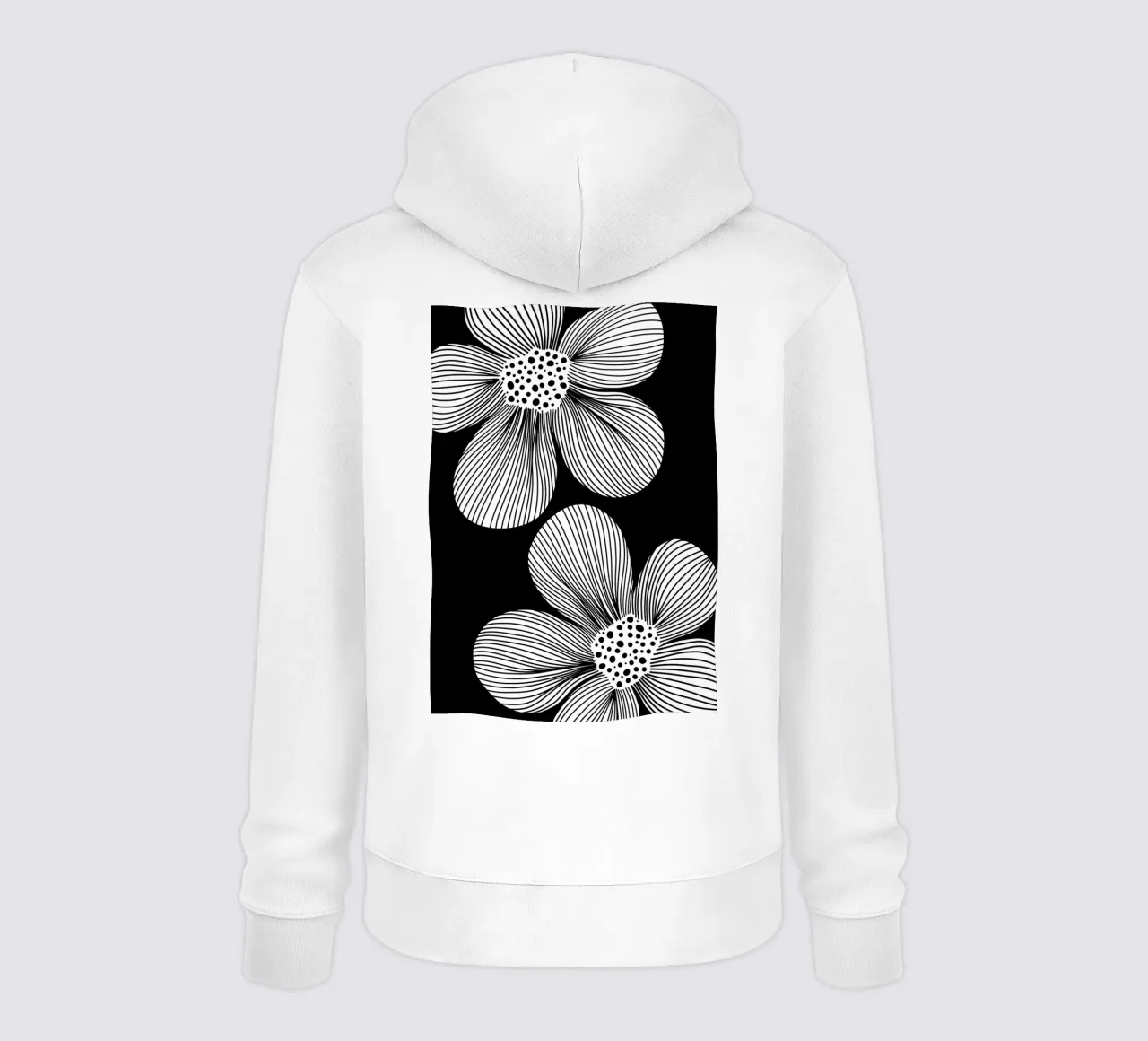 Blossom lines - Linienzeichnung Line Art felpa con cappuccio da BAINAI