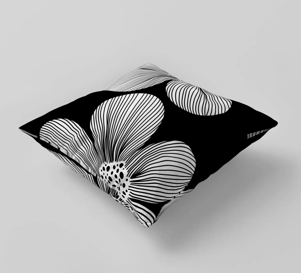 Blossom lines - Linienzeichnung Line Art cuscino da BAINAI