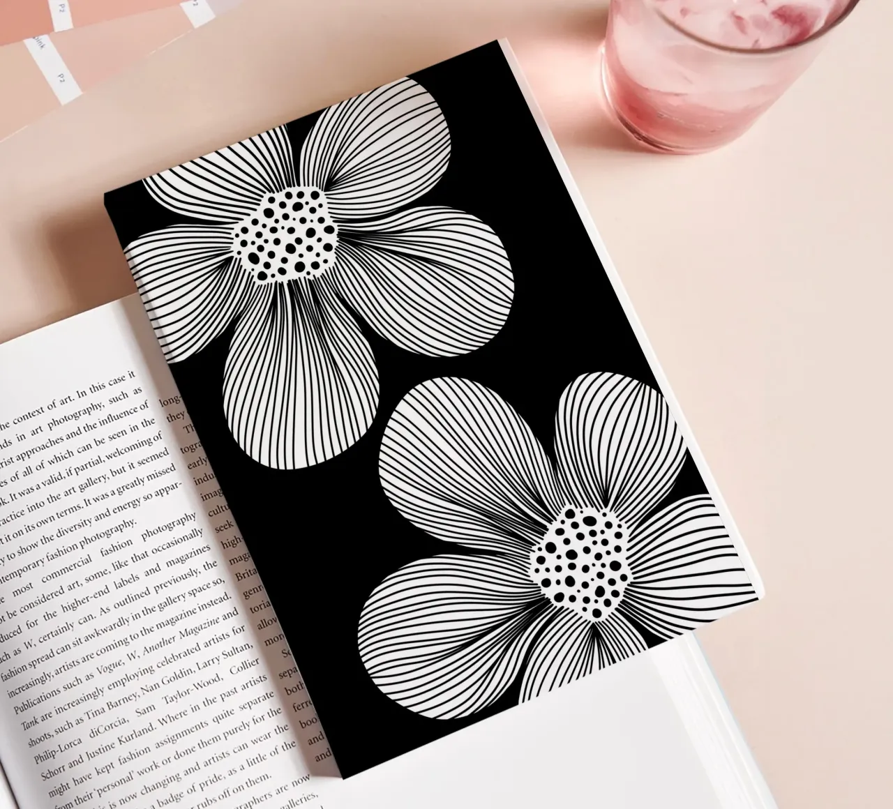 Blossom lines - Linienzeichnung Line Art notebook by BAINAI