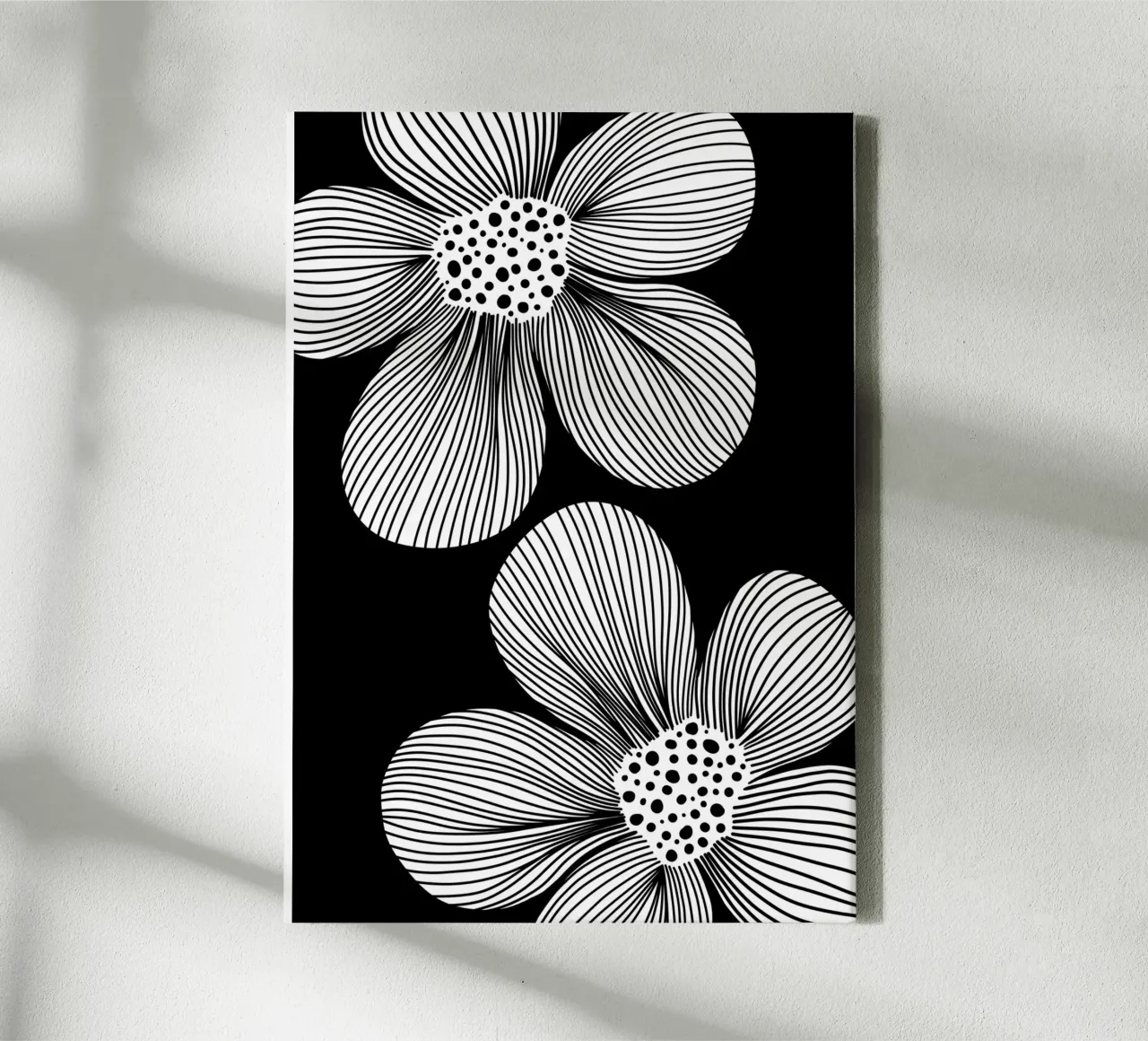 Blossom lines - Linienzeichnung Line Art canvas by BAINAI