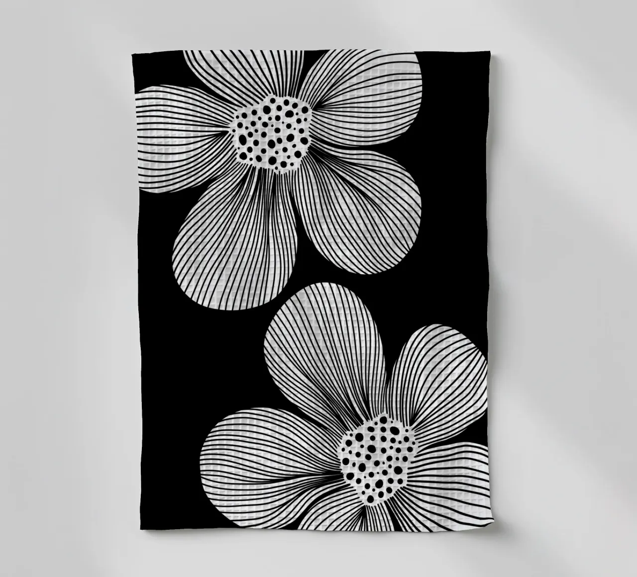 Blossom lines - Linienzeichnung Line Art canovaccio da cucina da BAINAI