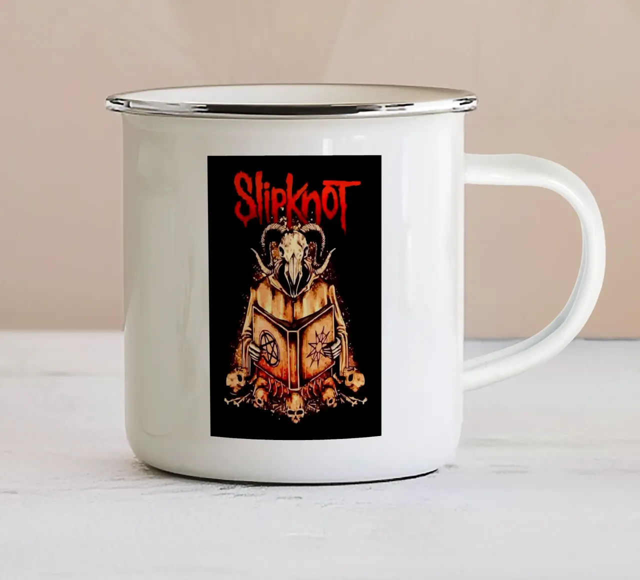 Slipknot tazza in smalto da rock music