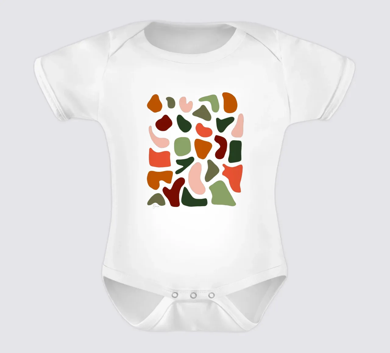 Pastel pattern mid century body neonato maniche corte da BAINAI