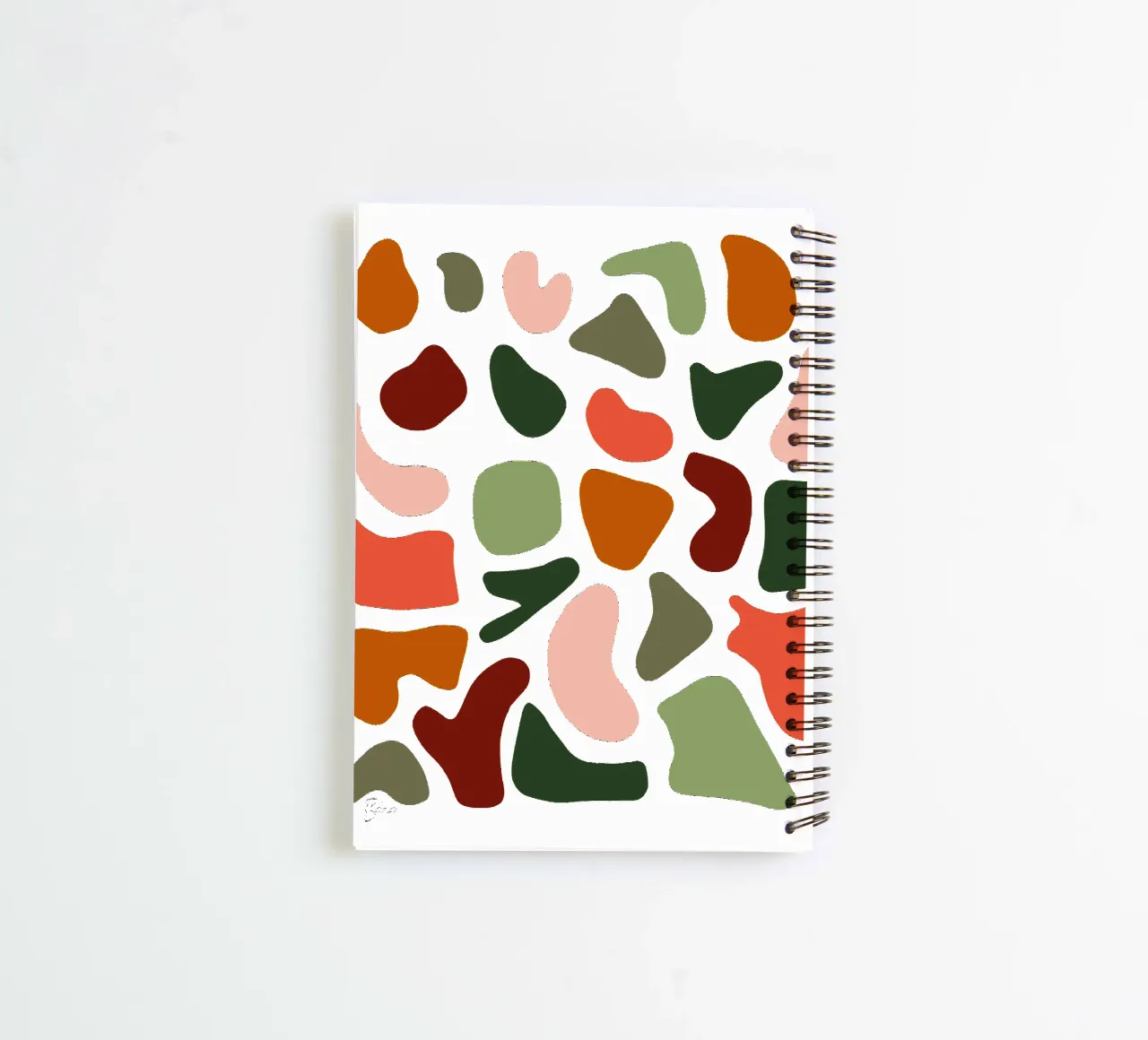 Pastel pattern mid century spiral notebook by BAINAI